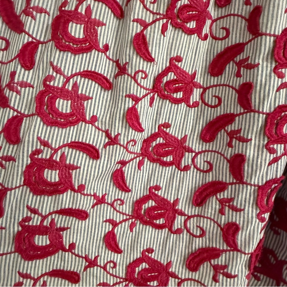 Pilcro-Anthropologie Whitney Trapeze Button Down Embroidered Shirt - Picture 10 of 12